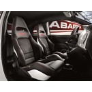 595/595c Sport Extreme Seatbelt Seats - Black Frau Leather